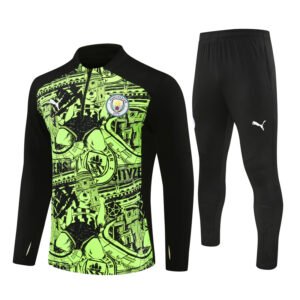 2425 Manchester City Long Sleeve Training Shirt Fluorescent Green [Camouflage Version]