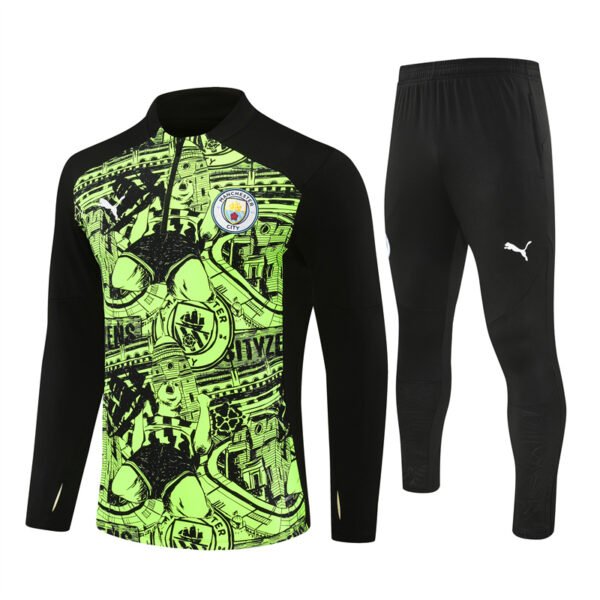 2425 Manchester City Long Sleeve Training Shirt Fluorescent Green [Camouflage Version]