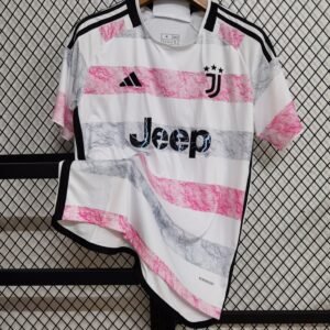 23-24 Juventus away jersey pink and white