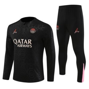 2425 Paris Saint-Germain Long Sleeve Training Shirt Black [Steel Print Version]