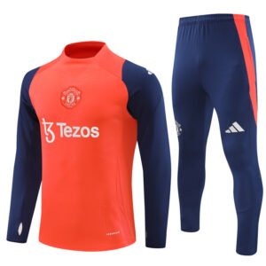 2425 Manchester United Long Sleeve Training Shirt Orange Red [Players]