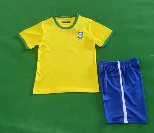 (kids) 1970 Yellow Brazil Jersey