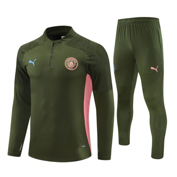 2425 Manchester City Long Sleeve Training Shirt Military Green