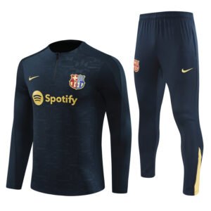 2425 Barcelona Long Sleeve Training Shirt Royal Blue [Steel Print Version]