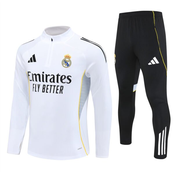 2526 Real Madrid Long Sleeve Training Shirt White