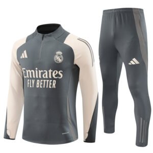 2425 Real Madrid Long Sleeve Training Shirt Dark Grey