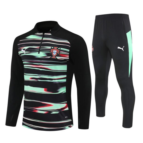 2526 Portugal Long Sleeve Training Shirt Green and Black [Camouflage]