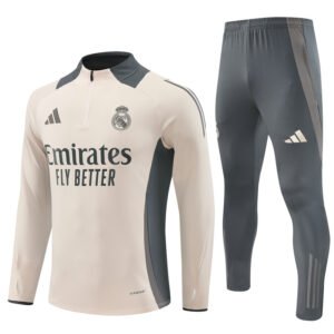 2425 Real Madrid Long Sleeve Training Shirt Beige