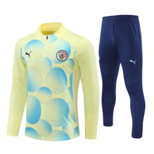 2425 Manchester City Long Sleeve Training Shirt Light Yellow [Camouflage Version]