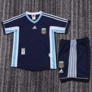 (kids) 1998 Argentina Away Jersey