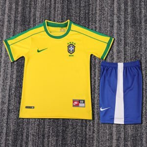 (kids) 1998 yellow Brazil home Jersey