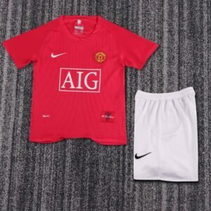 kids Manchester United 2007-08 Home Kit League Edition