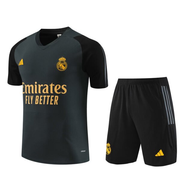 2324 Real Madrid Training T-shirt, Dark Gray, Short Sleeve