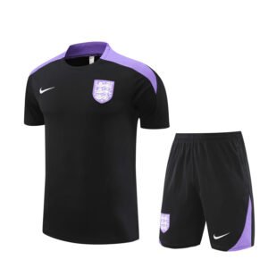 2425 Short Sleeve England Training Suit, Black