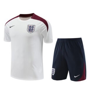 2425 Short Sleeve England Training Suit, White
