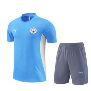 2425 Short Sleeve Manchester City Training Shirt Light Blue