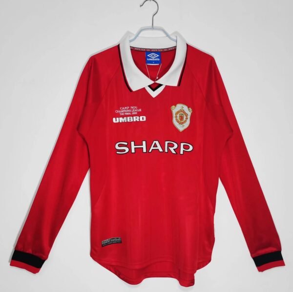 Long Sleeve: 1999/00 Manchester United Home Retro Shirt