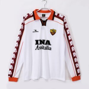 Long Sleeve: 1998/99 Roma Away Retro Jersey