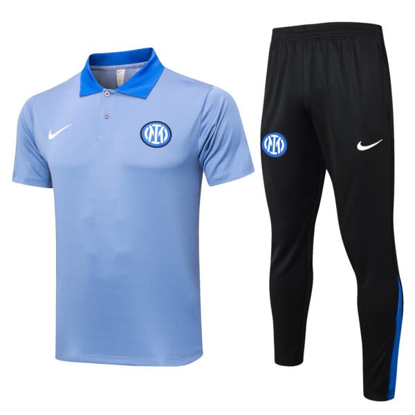 C1100# POLO training suit: 24-25 Inter Milan Grey (Collar Color Blue)