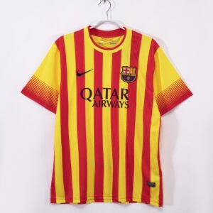 2013/14 Barcelona Away Yellow Retro Jersey