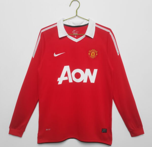 Long Sleeve: 2010/11 Manchester United Home Retro Jersey
