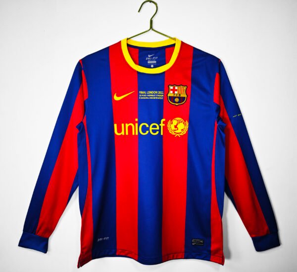 Long Sleeve: 2010/11 Barcelona Home Retro Jersey