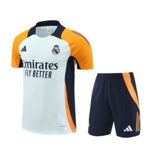 2425 Short Sleeve Real Madrid Training Suit, Light Blue