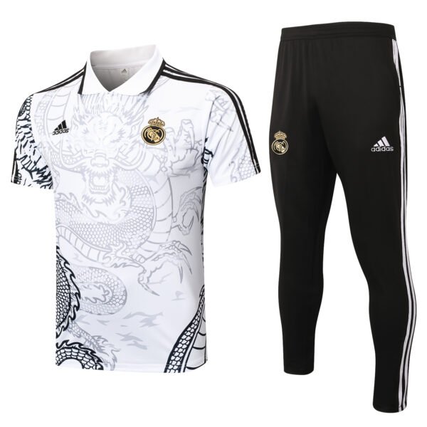 C1102# POLO training suit: 23-24 Real Madrid White Inkjet (Chinese Dragon)