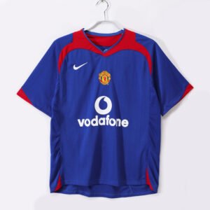 2005/06 Manchester United Away Retro Jersey Blue