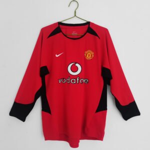 Long Sleeve: 2002/04 Manchester United Home Retro Jersey