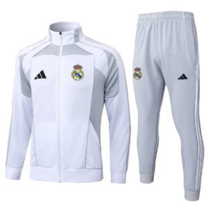 Long pull jacket: 25-26 Real Madrid white gray