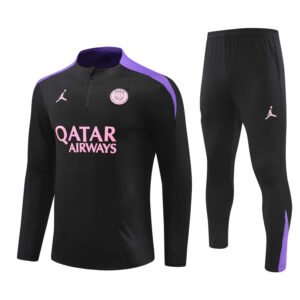 2425 Paris training suit black with purple [player version]