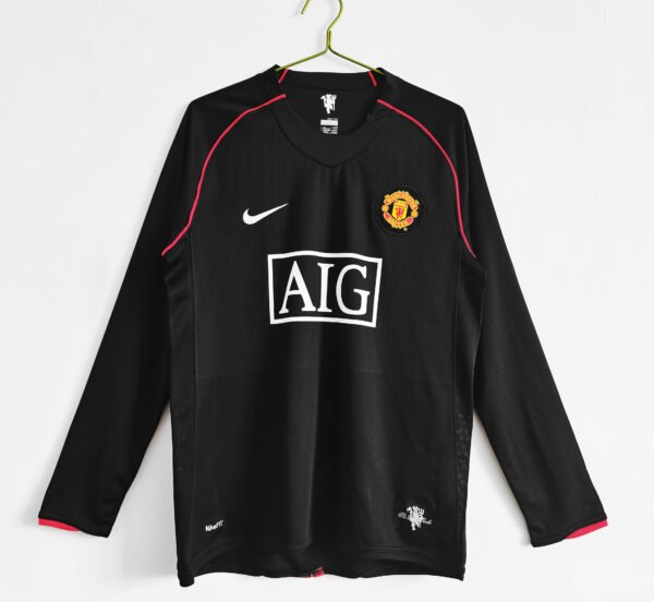 Long sleeves: 2007/08 Manchester United Away Retro Jersey