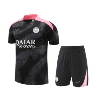 2425 Short Sleeve Paris Training Suit, Black [Camouflage]